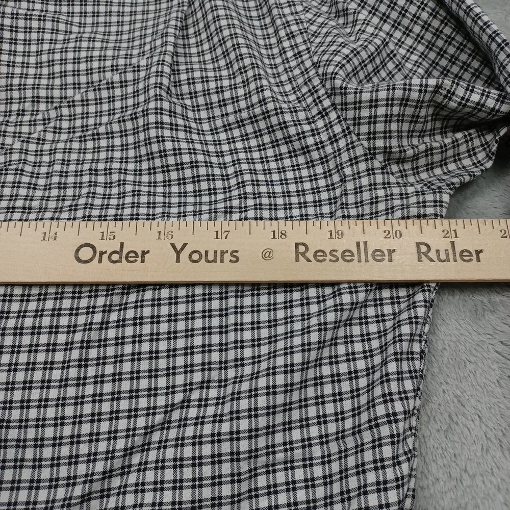 Ralph Lauren Shirt Mens Medium Black Slim Checked Button Up Preppy Long Sleeve